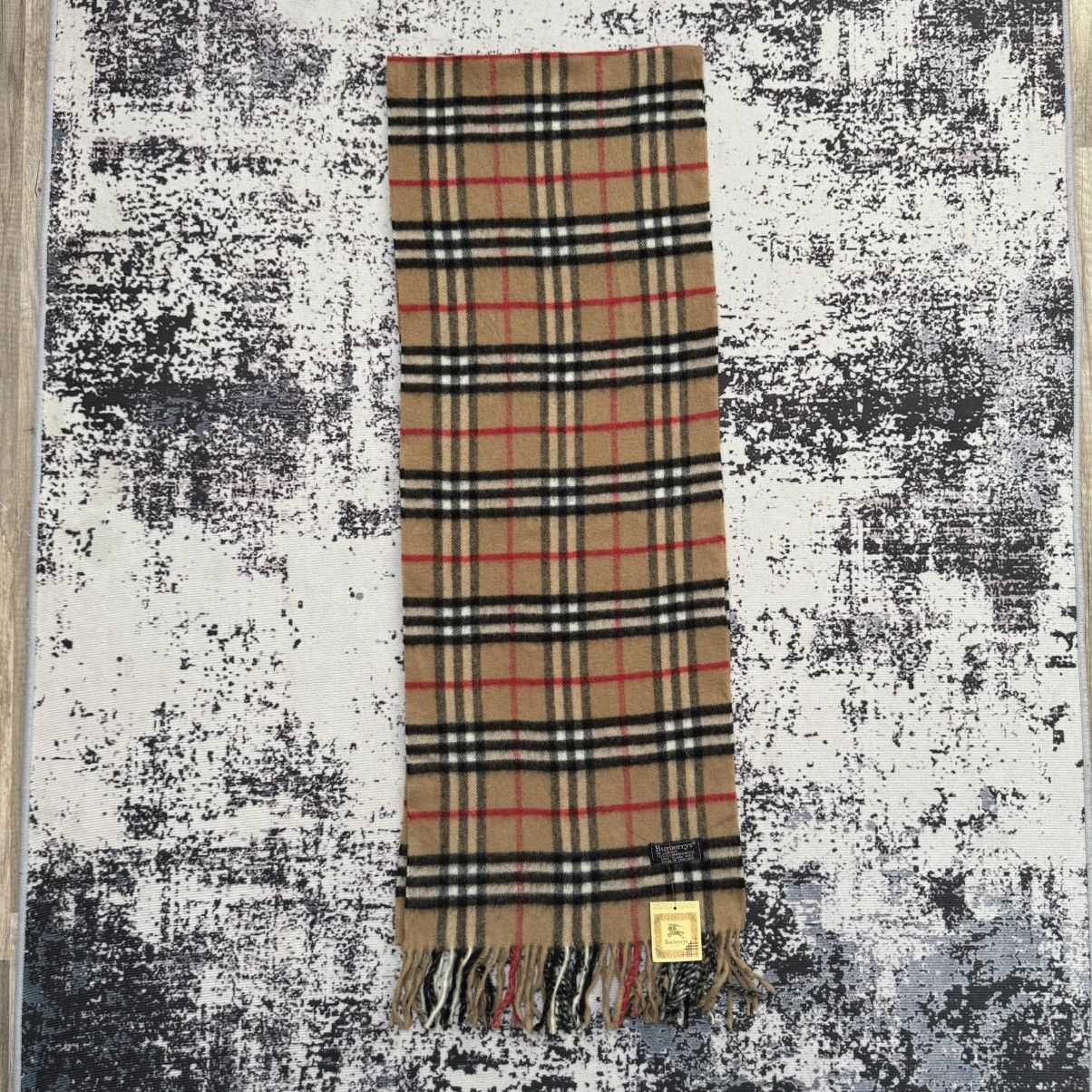 Burberry × Vintage NEW Burberry scarf full pattern vintage lambswool london Size ONE SIZE - 5 Thumbnail