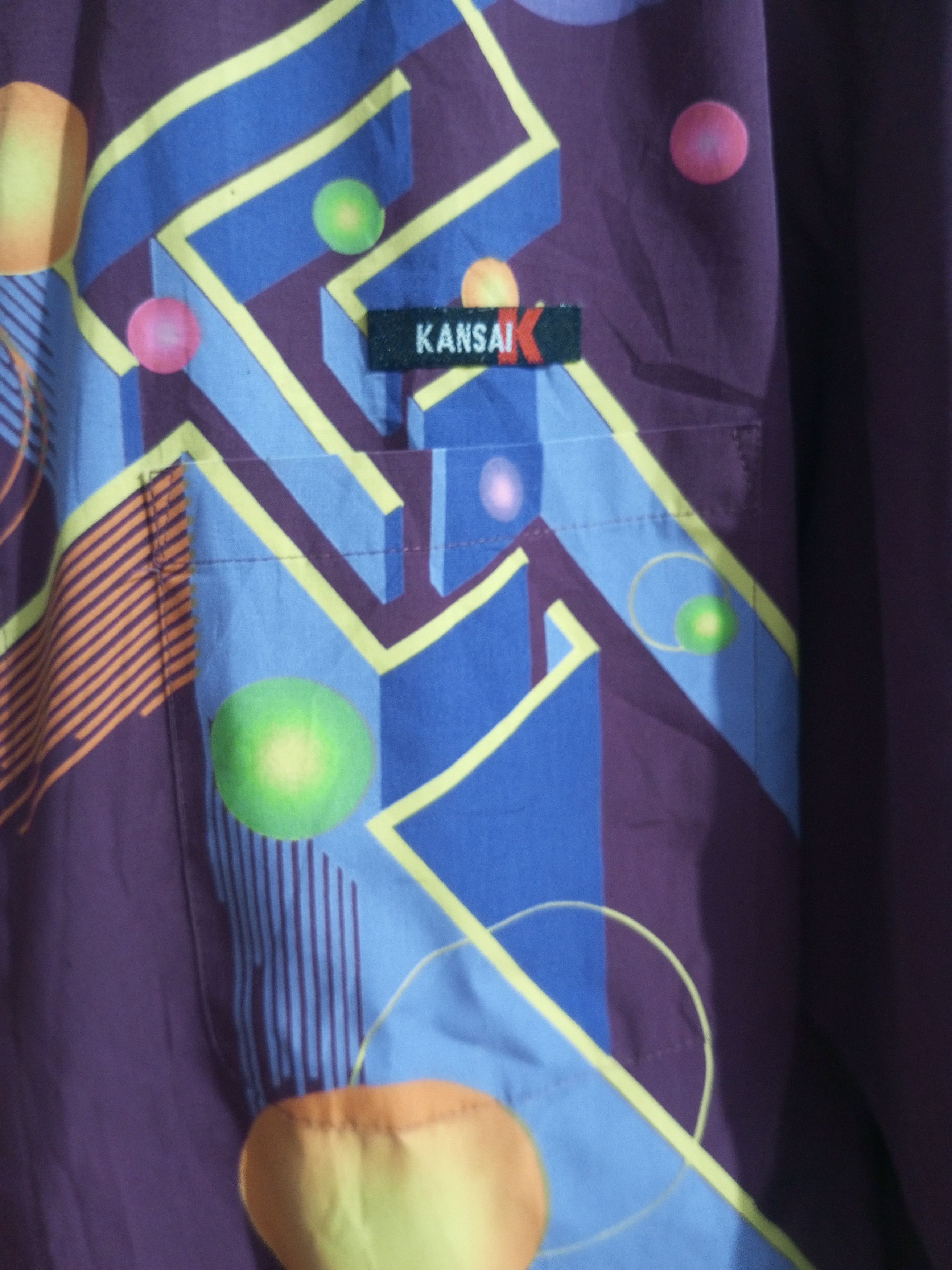 Vintage Kansai Yamamoto abstrak long sleeve shirt