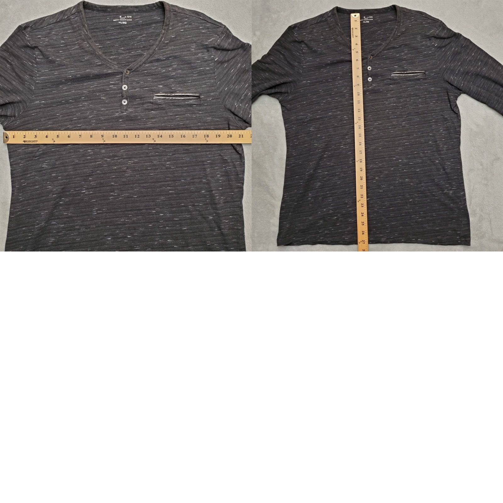 Vintage VINTAGE Henley Shirt Mens XL Black Heather Cotton Blend Button Outdoor Size US XL / EU 56 / 4 - 8 Thumbnail