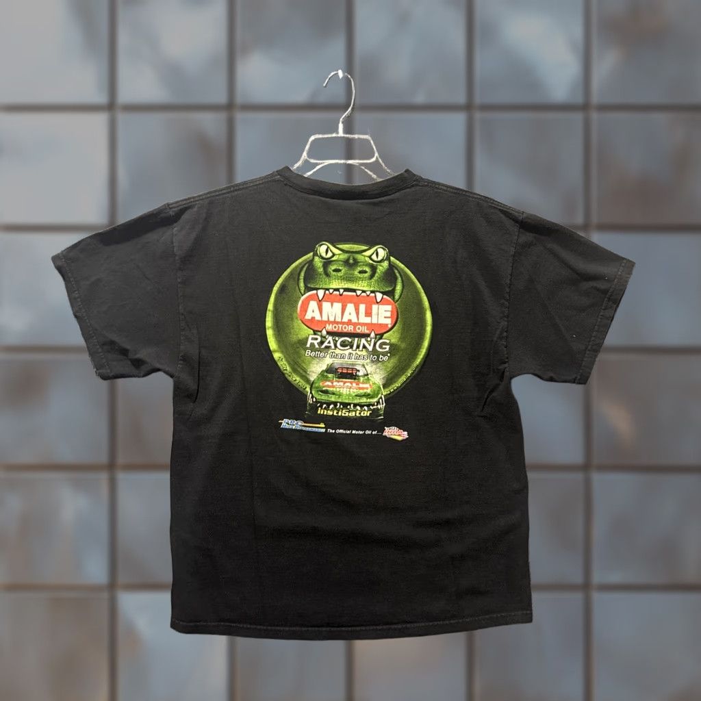 Delta Amalie Motor Oil Racing T-Shirt Black XL Mens Short Sleeve Stained Y2K HTF Delta Shirt Size US XL / EU 56 / 4 - 1 Thumbnail