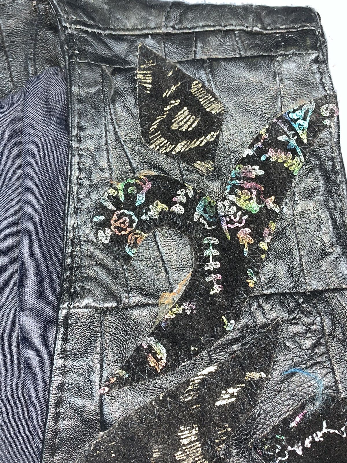 Other Vintage 80s style wmns Leather patchwork vest retro size M Size M / US 6-8 / IT 42-44 - 9 Thumbnail
