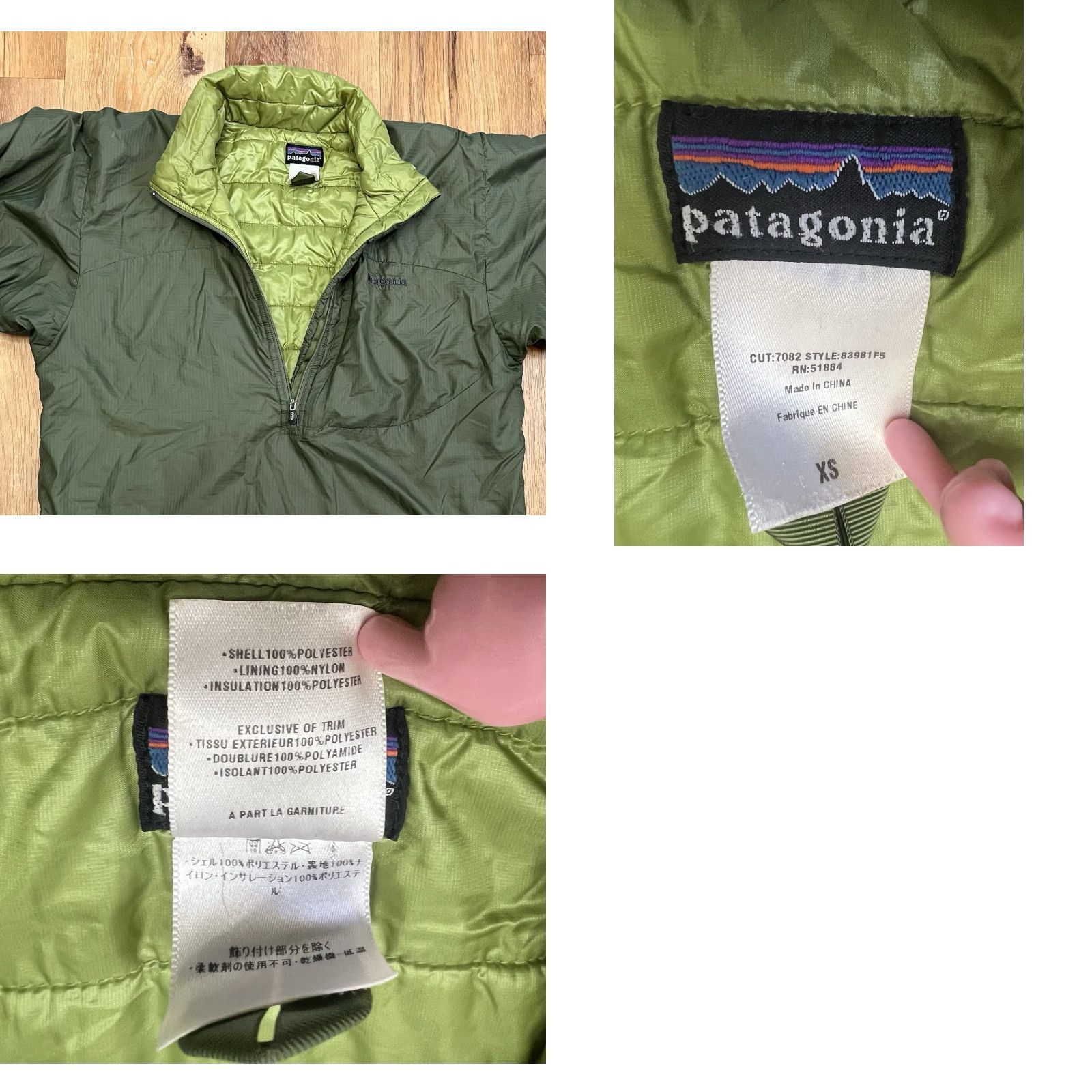Patagonia VINTAGE Patagonia Micro Puff Pullover Jacket Mens XS Size US XS / EU 42 / 0 - 8 Thumbnail