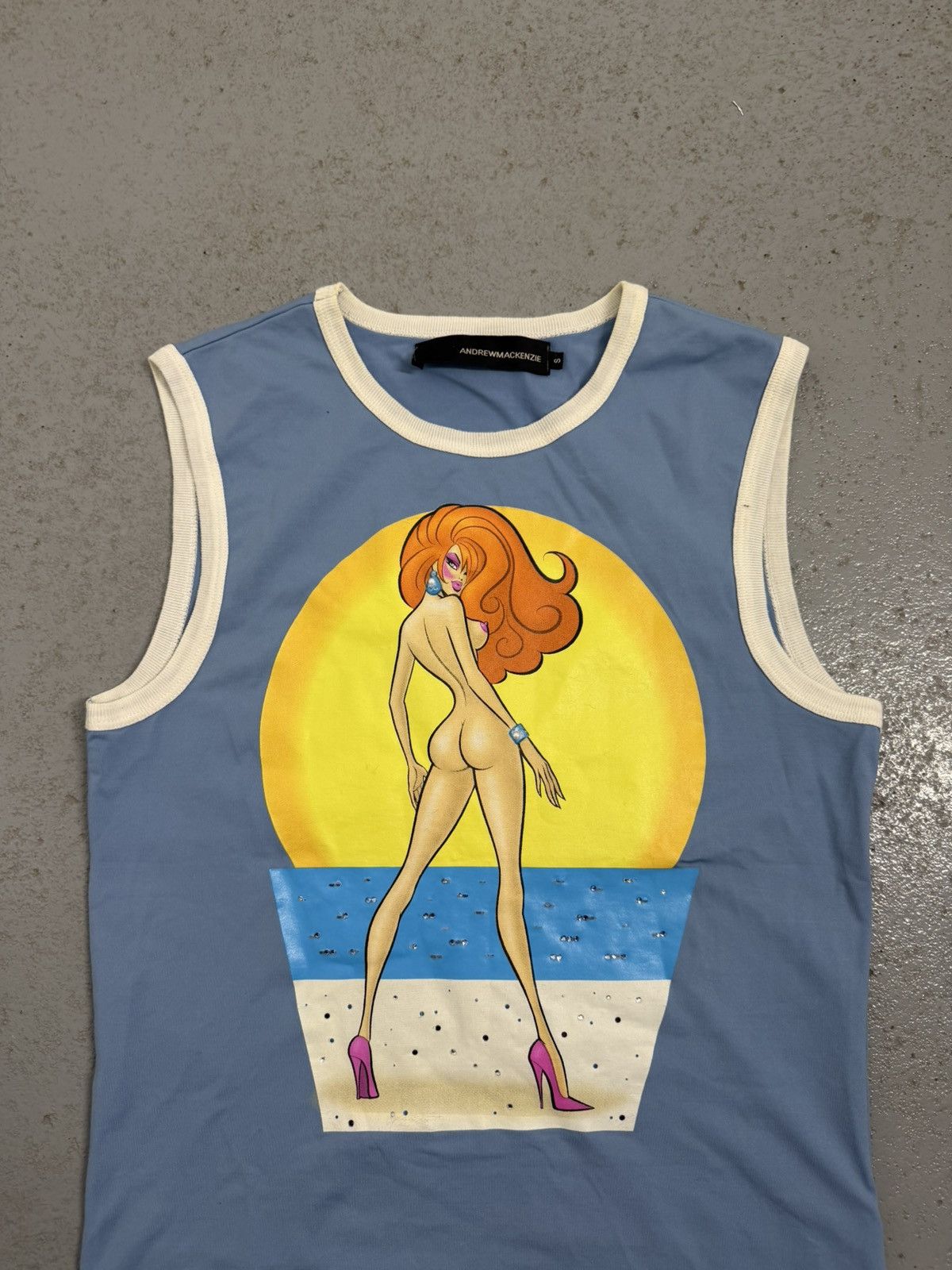 Andrew Mackenzie Vintage S/S 2005 Andrew Mackenzie Rhinestones Tank Top Size US S / EU 44-46 / 1 - 2 Thumbnail