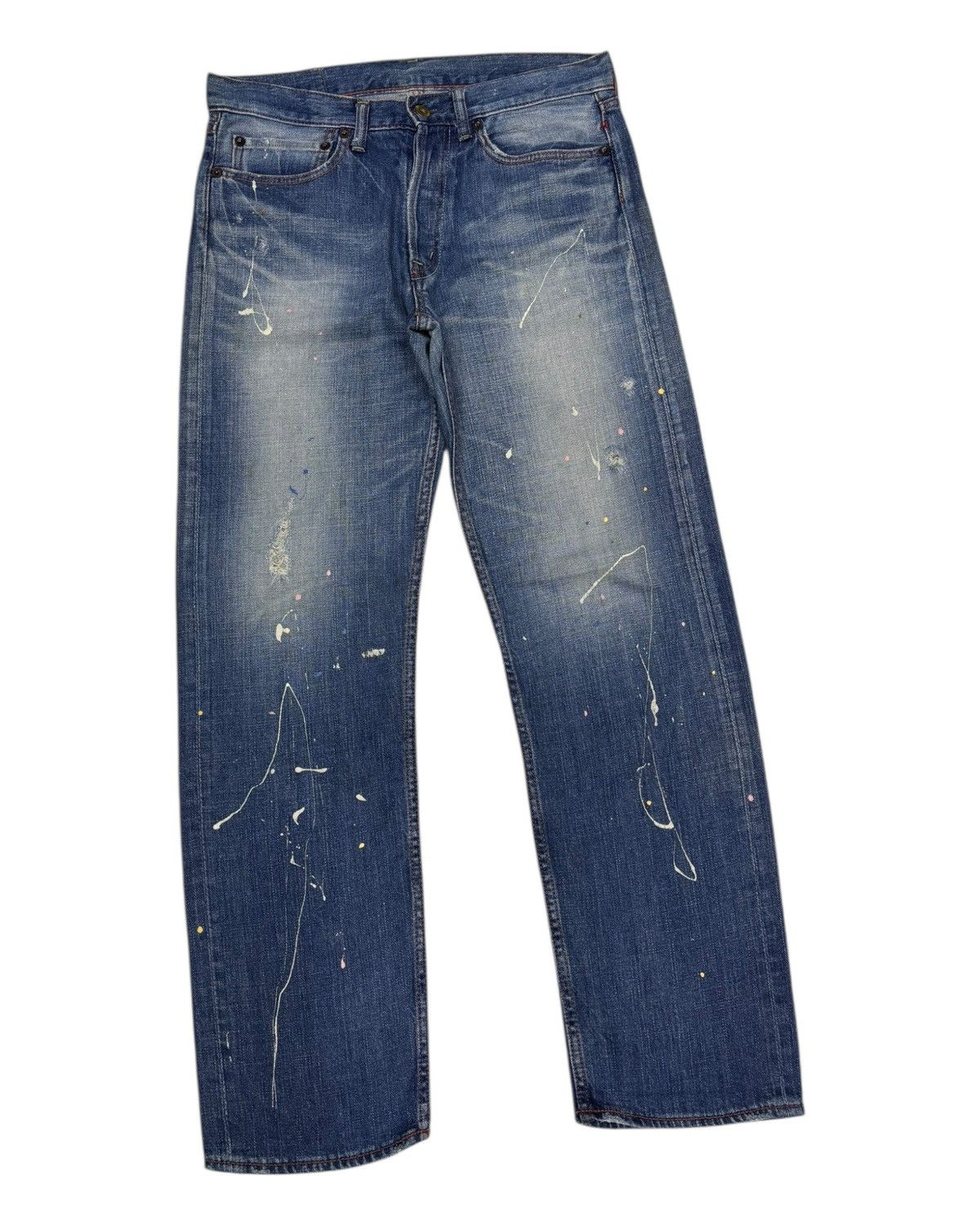 Beauty Beast × Jean VINTAGE JAPANESE BRAND B PAINTER DISTRESSED DENIM JEAN Size US 32 / EU 48 - 3 Thumbnail