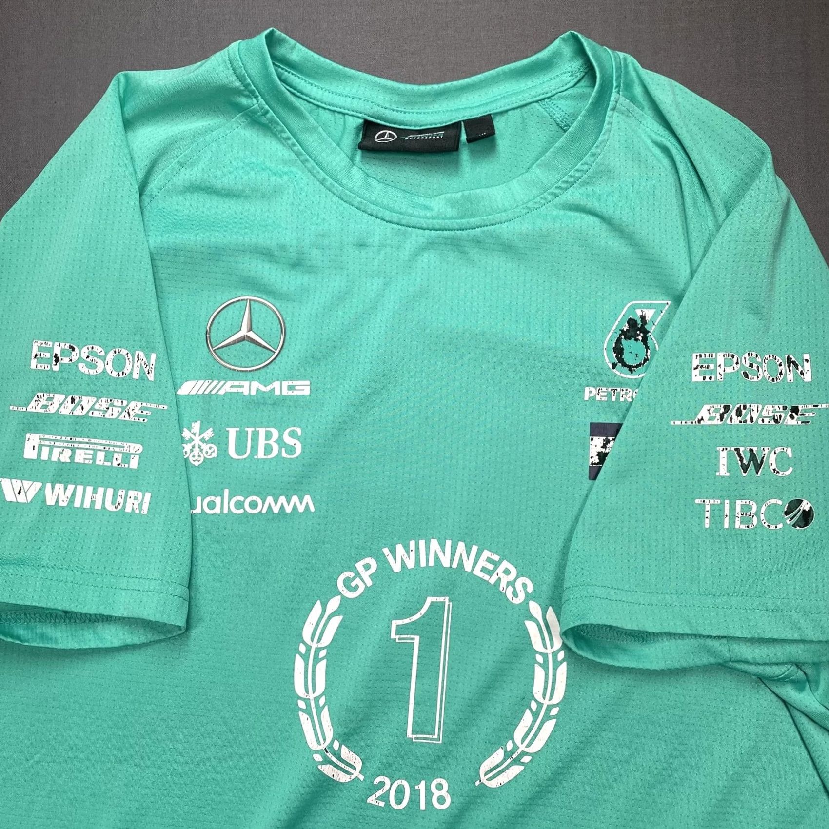 Vintage VINTAGE? No. Mercedes AMG Petronas Shirt Mens 2XL Green GP Winners 2018 F1 Branded London Shirt Mens 2XL Green GP Winners 2018 F1 Branded London Size US XXL / EU 58 / 5 - 7 Thumbnail