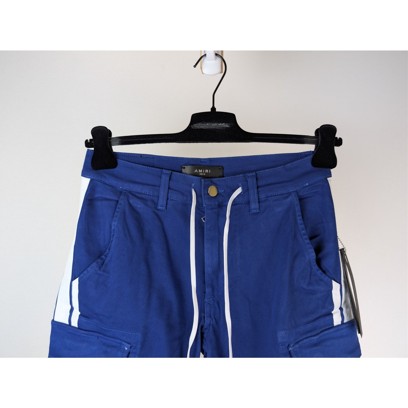Amiri o1rshd1 Stack Track Cargo Trousers Pants Royal Blue / White Size US 28 / EU 44 - 3 Thumbnail