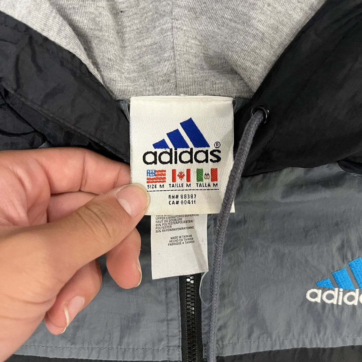 Adidas × Vintage VTG 90s Adidas Quarter Zip Windbreaker Size US M / EU 48-50 / 2 - 3 Thumbnail
