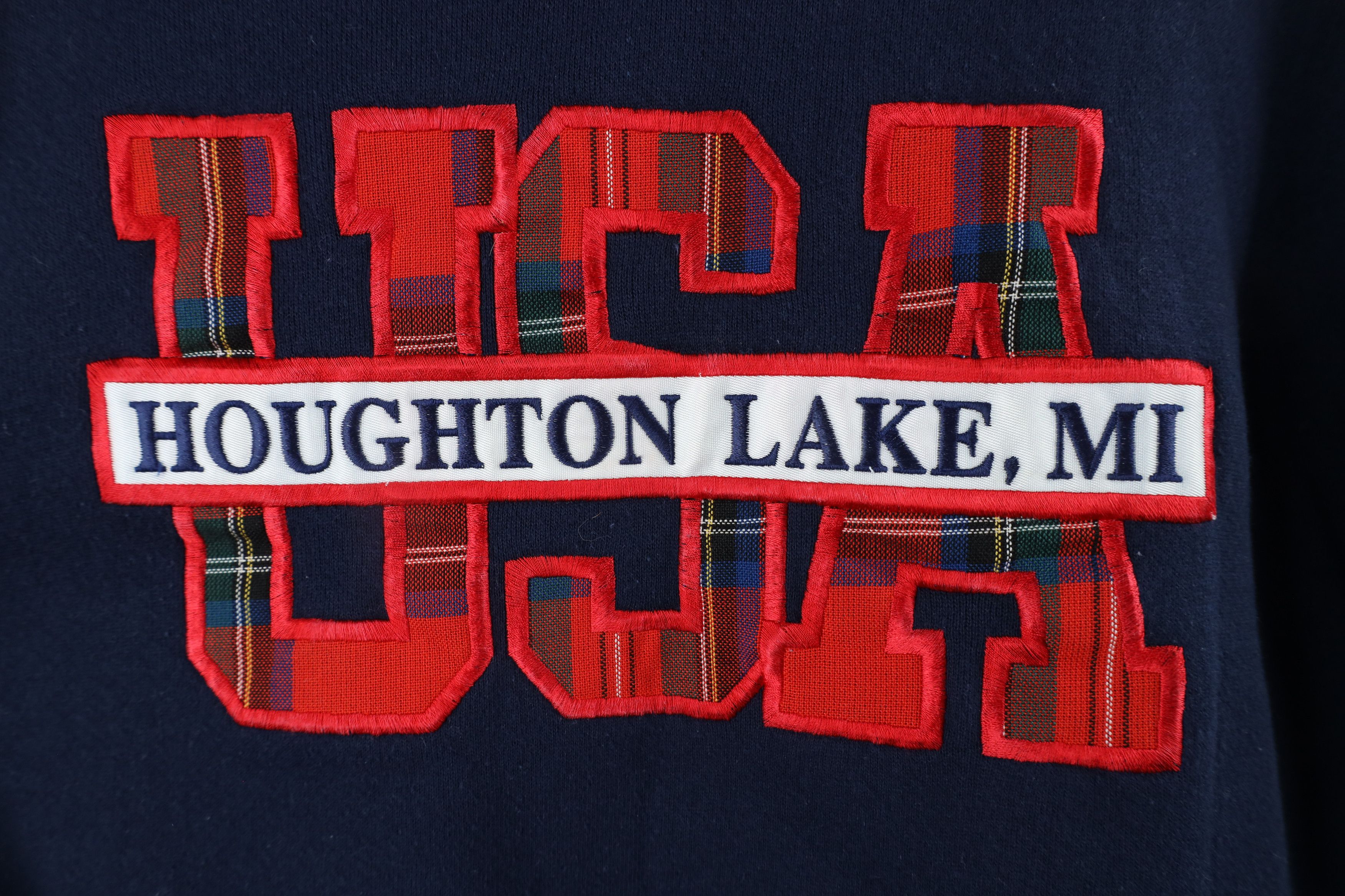 Vintage Vintage 90s Lake Michigan Crewneck Sweatshirt Blue USA Size US L / EU 52-54 / 3 - 4 Thumbnail