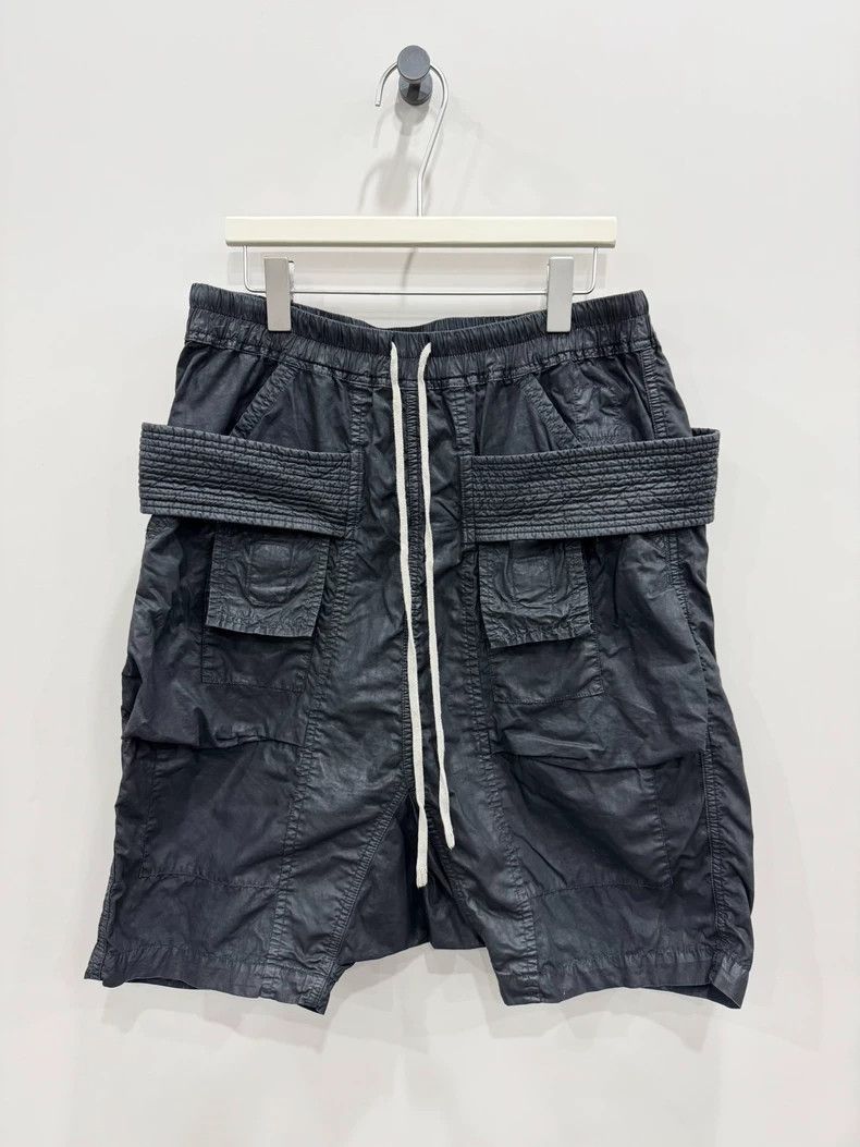Rick Owens Black Waxed Shorts Size L