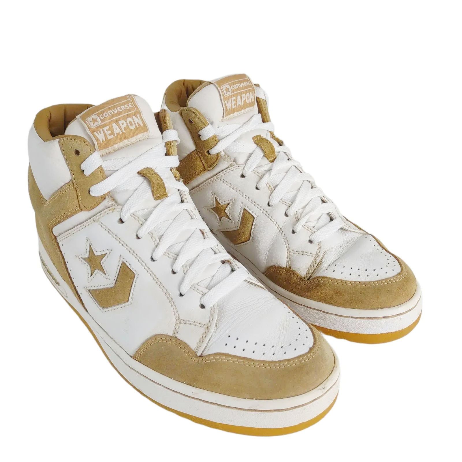 Converse Vtg Converse Weapon Men's 8.5 Leather High Top Sneakers Tan Size US 8.5 / EU 41-42 - 2 Thumbnail