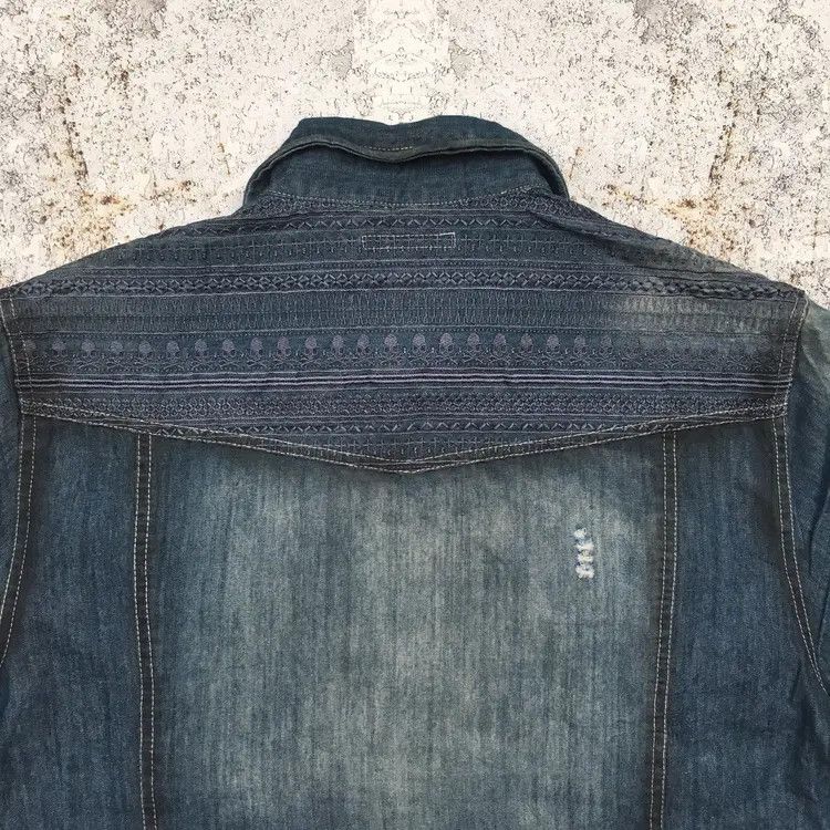 semanticdesign Semantic Distressed Western Denim Shirt Size US L / EU 52-54 / 3 - 8 Thumbnail