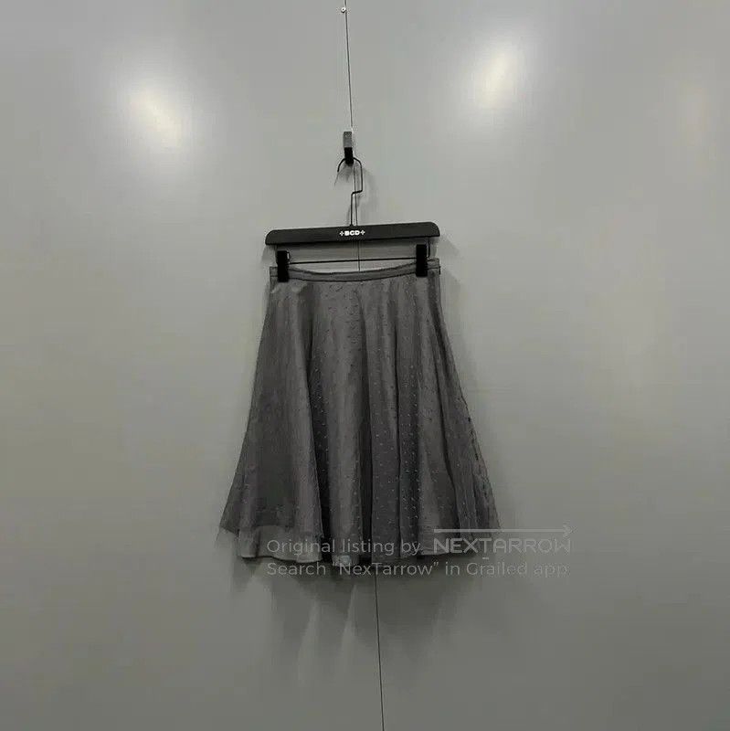 Valentino Valentino Gray Cotton Midi Skirt for Summer . Size 26" / US 2 / IT 38 - 1 Thumbnail