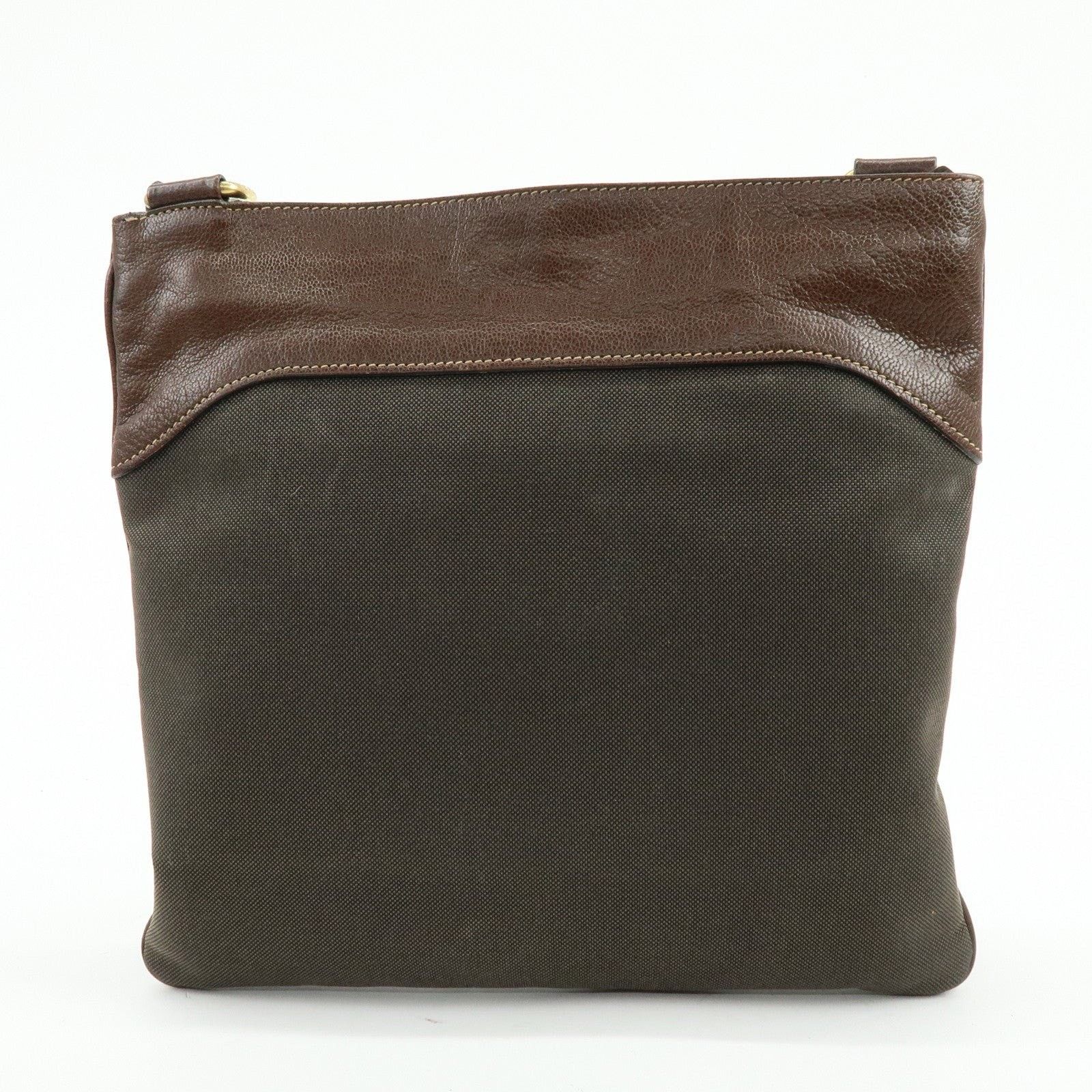Prada Prada Logo Jacquard Leather Crossbody Bag Brown Size ONE SIZE - 2 Thumbnail