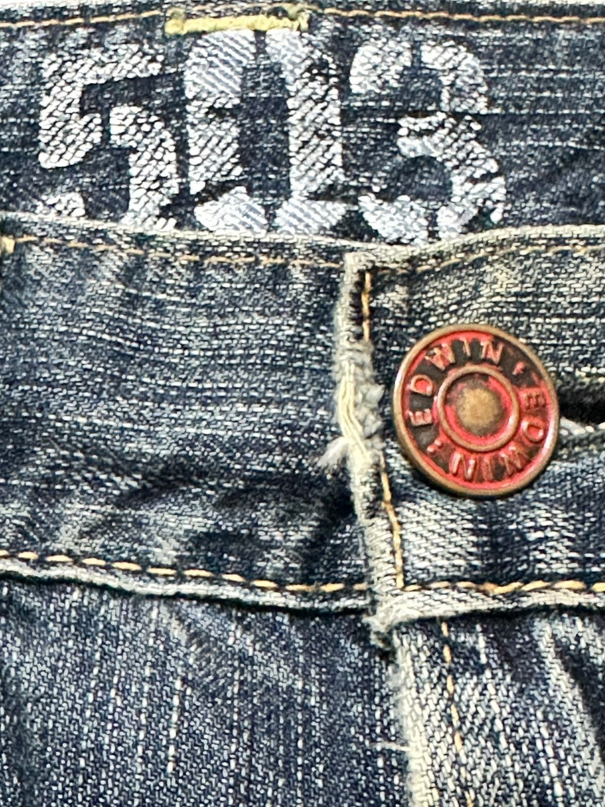 Edwin Vintage Edwin 503 Blue Trip Mudwash Ripped Distressed Denim Size US 32 / EU 48 - 7 Thumbnail