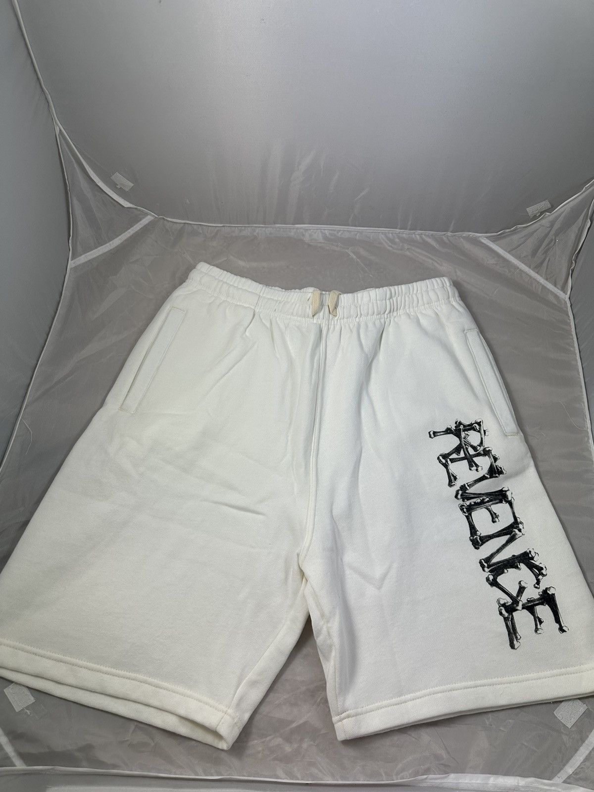Revenge Revenge X OTF Lil Durk Bones Shorts White Size US 35 - 2 Thumbnail