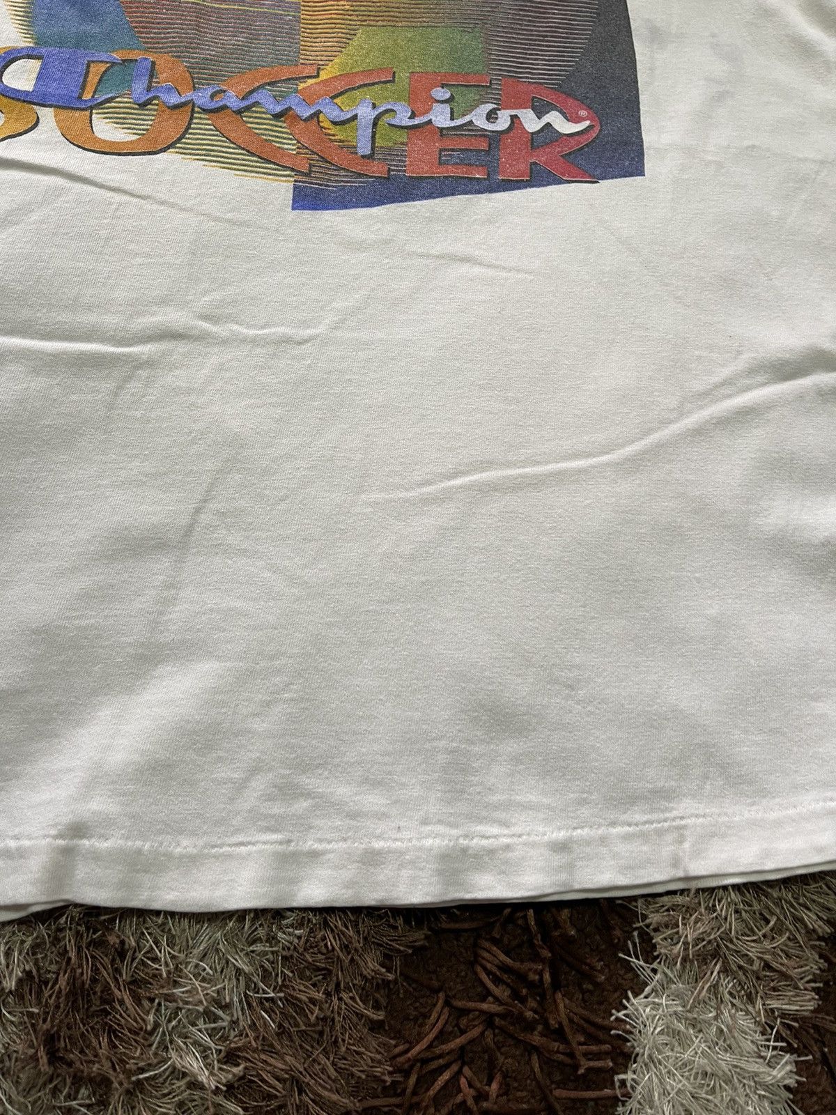 Champion × Vintage VINTAGE 90S CHAMPION SOCCER TEE VERY RARE Size US L / EU 52-54 / 3 - 7 Thumbnail