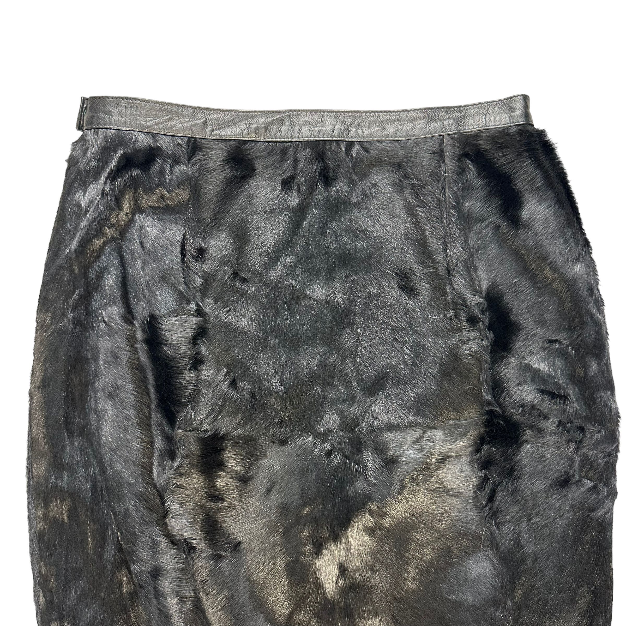 Leather VINTAGE FUR LEATHER SKIRTS #7727-167 Size 27" / US 4 / IT 40 - 7 Thumbnail