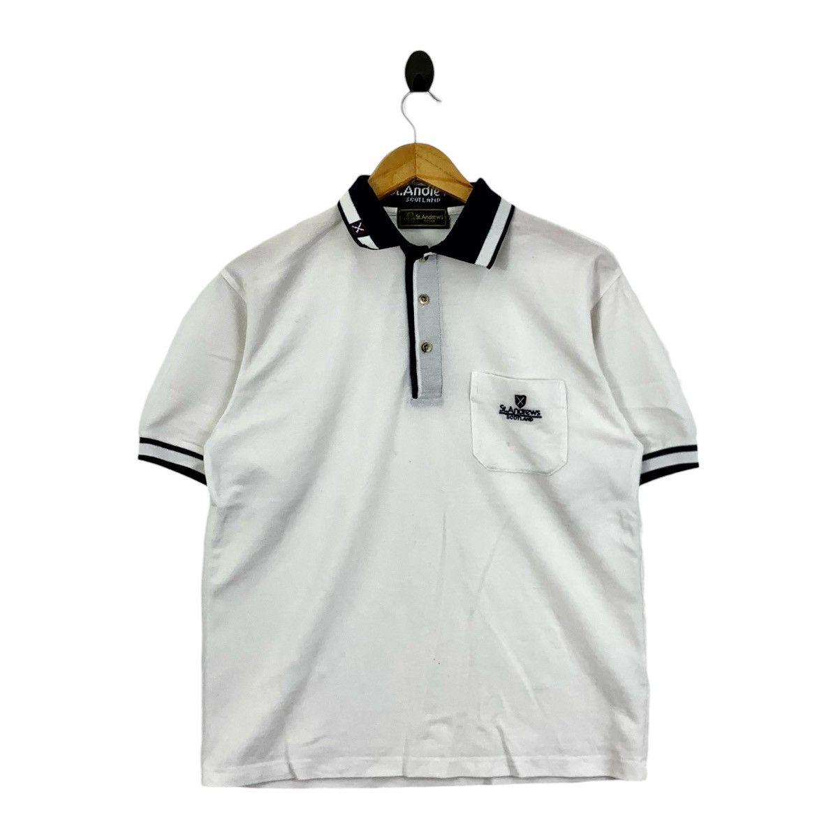 Vintage Vintage ST. ANDREWS SCOTLAND Polo Tee Shirt Size US M / EU 48-50 / 2 - 1 Thumbnail
