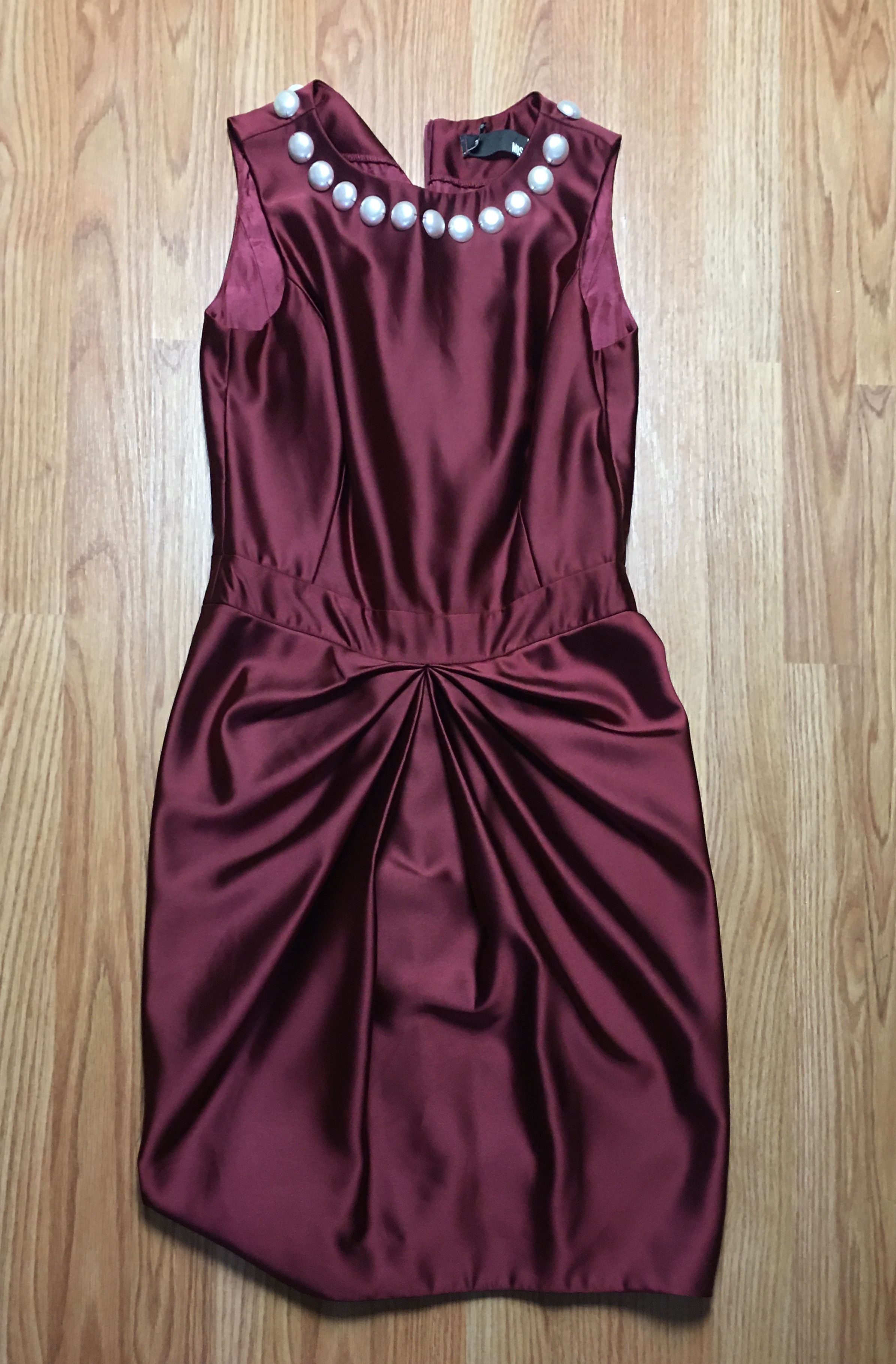 Moschino Love Moschino Red Satin Bodycon Dress UK10 US6 Size M / US 6-8 / IT 42-44 - 6 Thumbnail