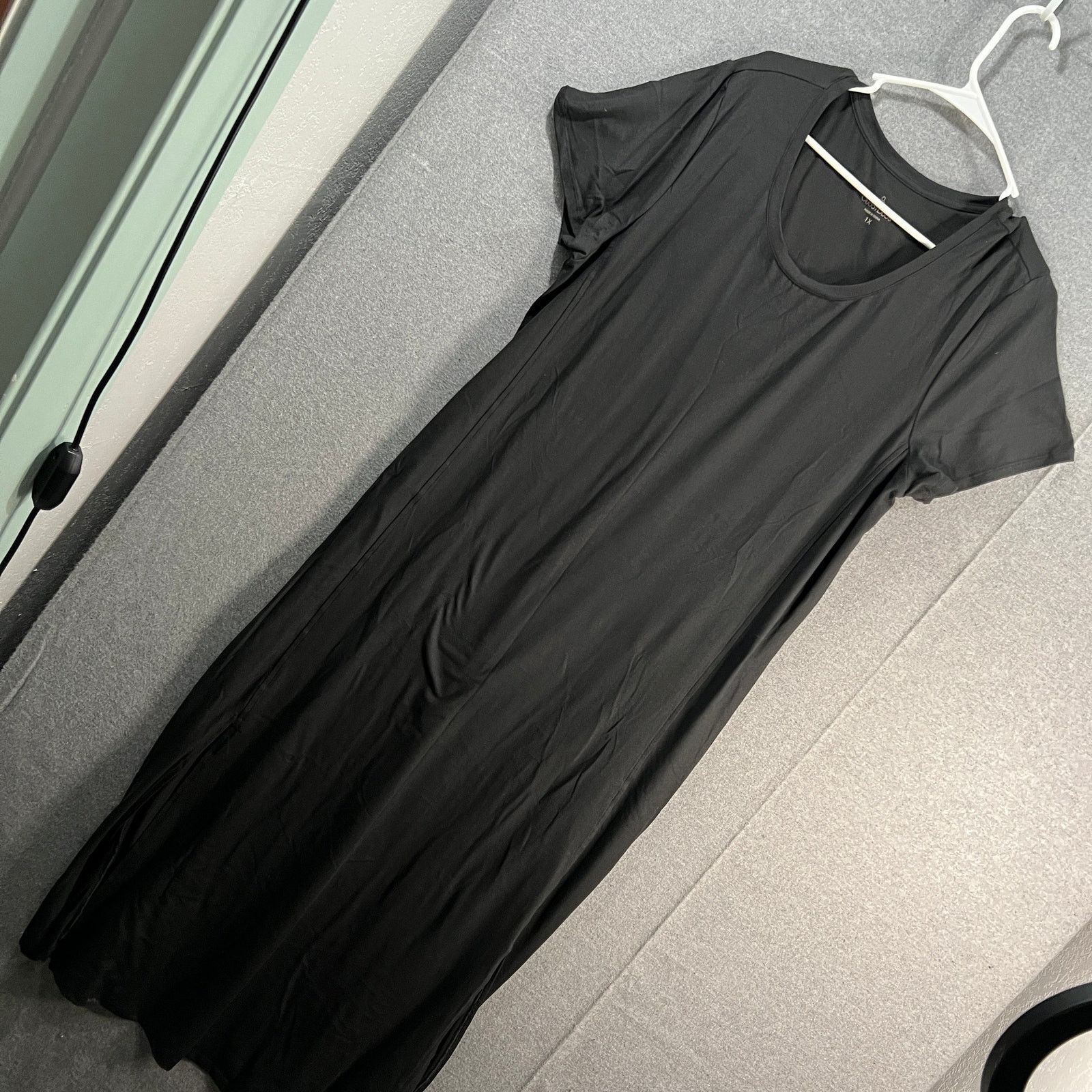Other Cuddl Duds Flexwear Short-Sleeve Maxi Dress Black Size 1X Size XL / US 12-14 / IT 48-50 - 1 Thumbnail