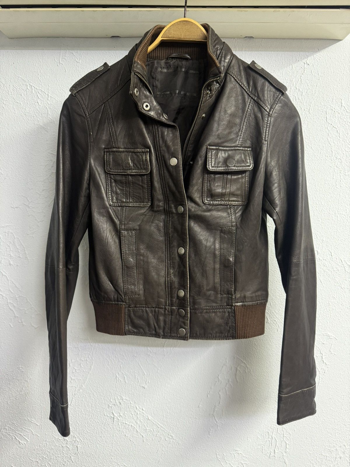 Japanese Brand Vintage Cropped Solf Leather Acne Style Jacket Size US S / EU 44-46 / 1 - 2 Thumbnail