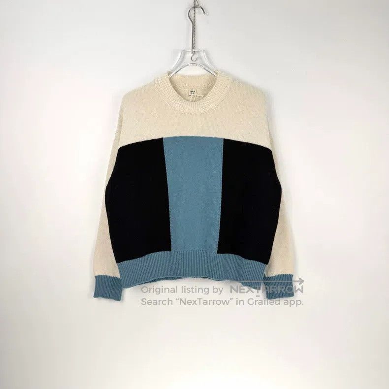 Hermes Hermes Black, white, and blue cashmere sweater Size S / US 4 / IT 40 - 3 Thumbnail