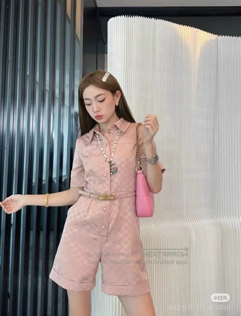 Gucci Gucci 24 spring and summer full logo jumpsuits Size 27" / US 4 / IT 40 - 6 Thumbnail