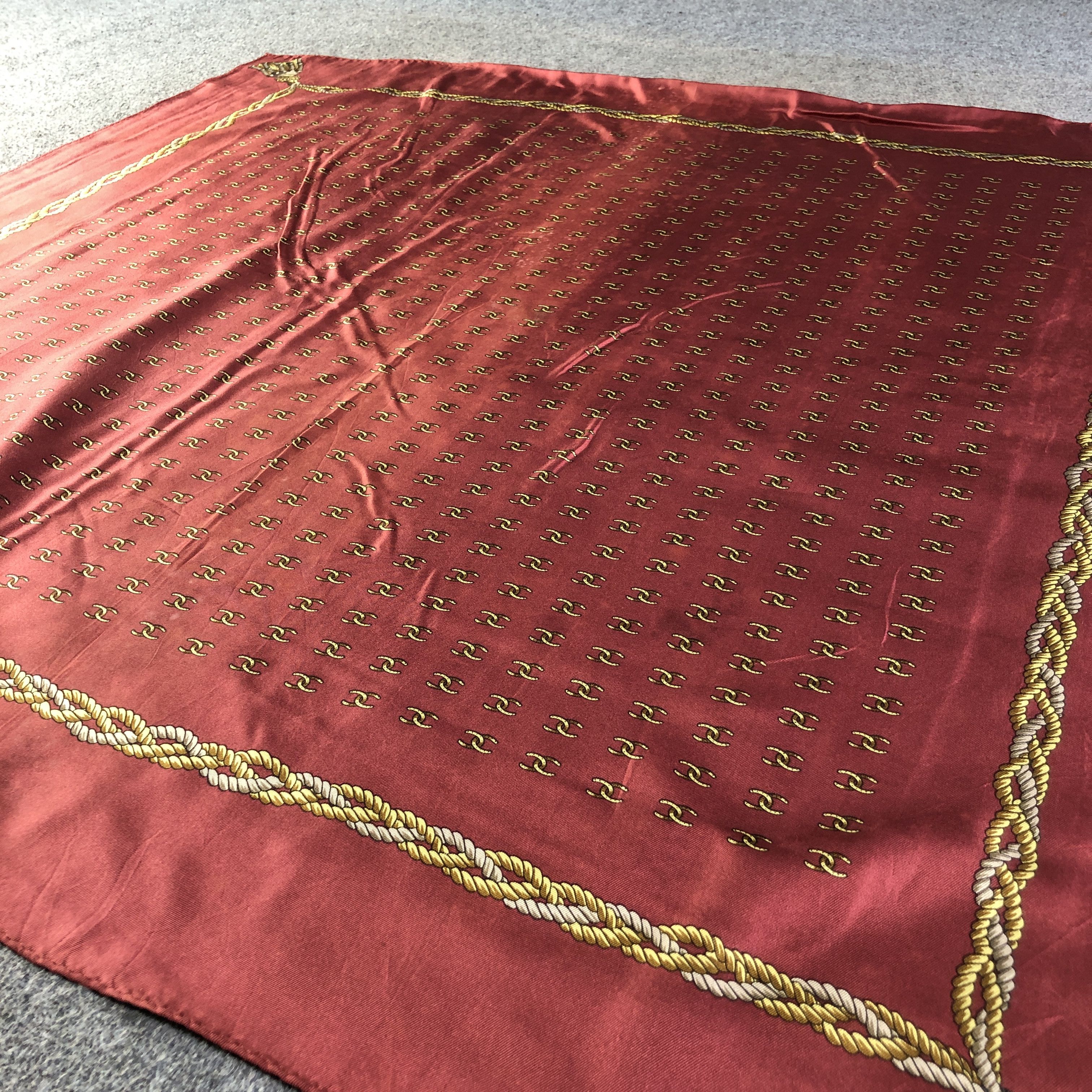 Japanese Brand Luxury Design Avant Garde Silk Scarf M1014 Size ONE SIZE - 3 Thumbnail