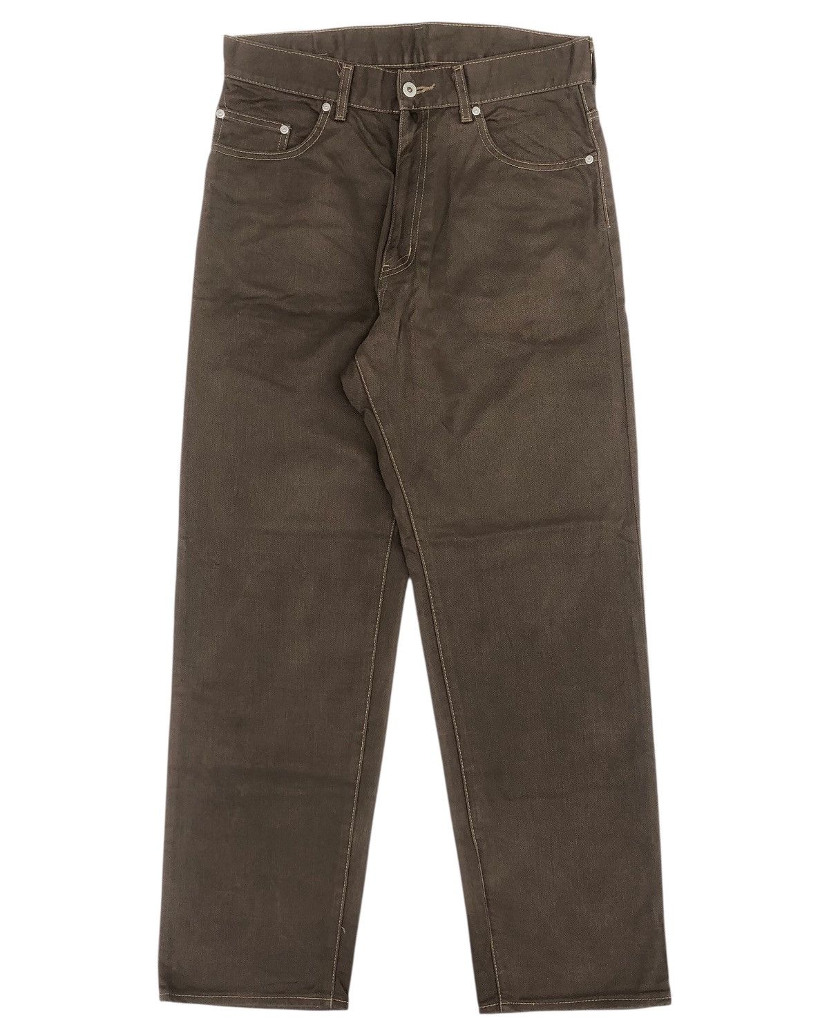 realmad HECTIC 2000s MadHectic “Extra Mad” Buckle Back Brown Jeans Size US 33 - 1 Thumbnail