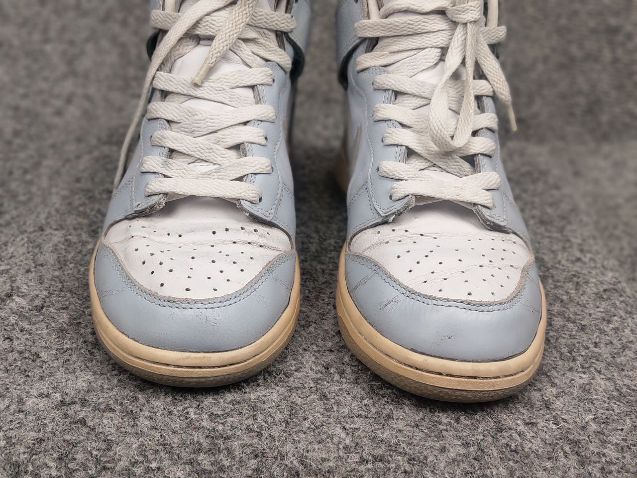 Nike Vintage 2005 Nike Dunk High Blue Gray Leather Sneakers Size US 8 / IT 38 - 10 Thumbnail