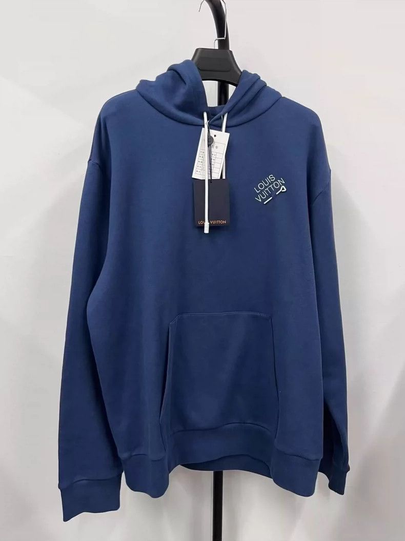 Louis Vuitton LOUIS VUITTON SS23 Solid Letter Logo Printed Hooded Drawstr Size US XL / EU 56 / 4 - 1 Thumbnail