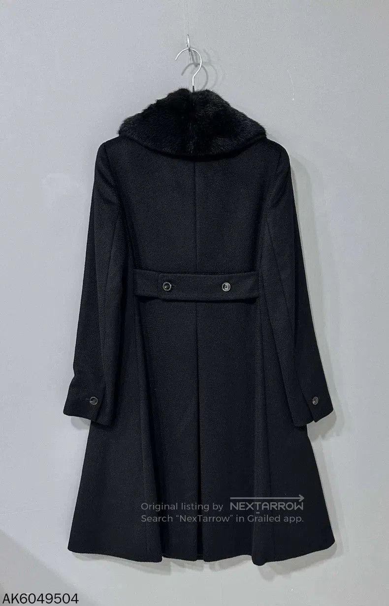 Max Mara Max Mara Mink fur collar black cashmere coat Size XS / US 0-2 / IT 36-38 - 3 Thumbnail