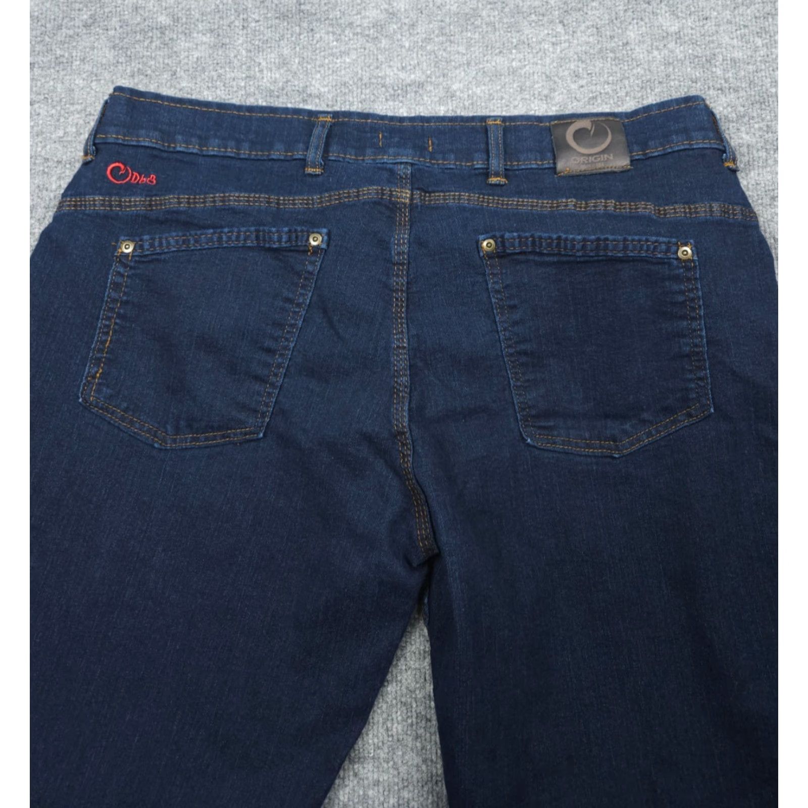 Vintage Origin Jeans Fighter Fit Mens 36x30 Jeans Athletic Stretch Denim USA 40x30 Tapered Regular Inseam 30 in Blue Cotton Polyester Size US 36 / EU 52 - 4 Thumbnail