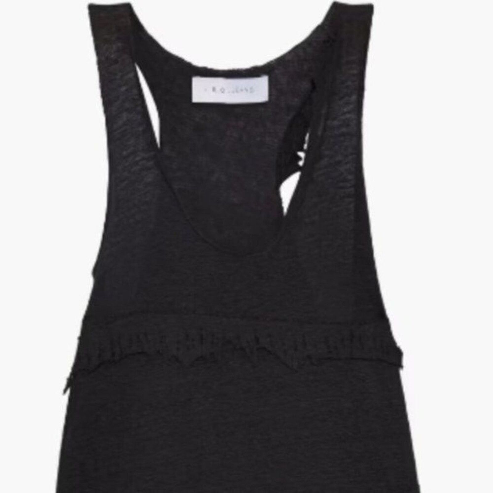 Iro Iro Boham distressed slub linen jersey tank black L Size L / US 10 / IT 46 - 3 Thumbnail