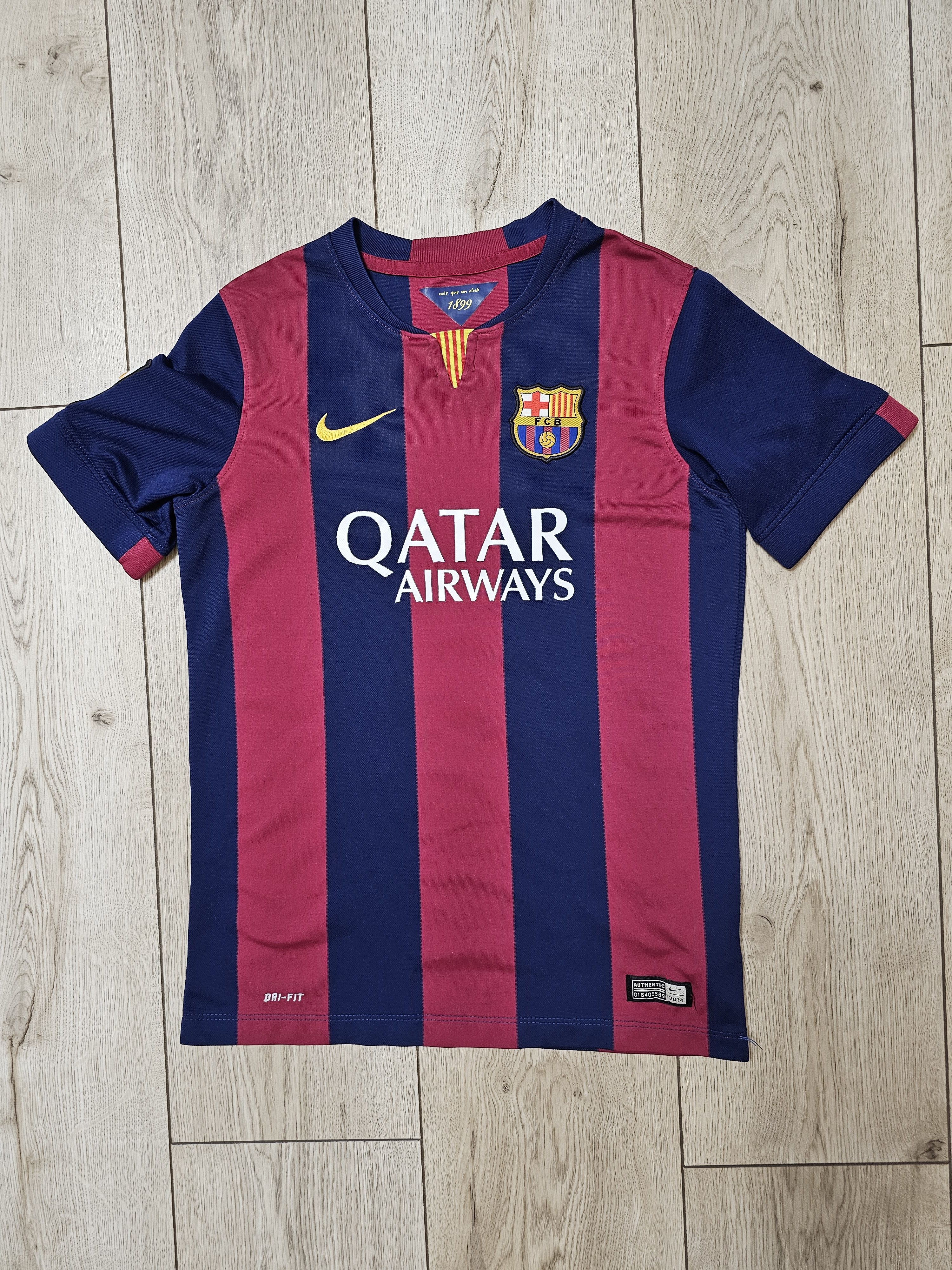Nike BARCELONA 2014 2015 MESSI FOOTBALL SOCCER JERSEY BOYS 12-13Y Size US XXS / EU 40 - 2 Thumbnail