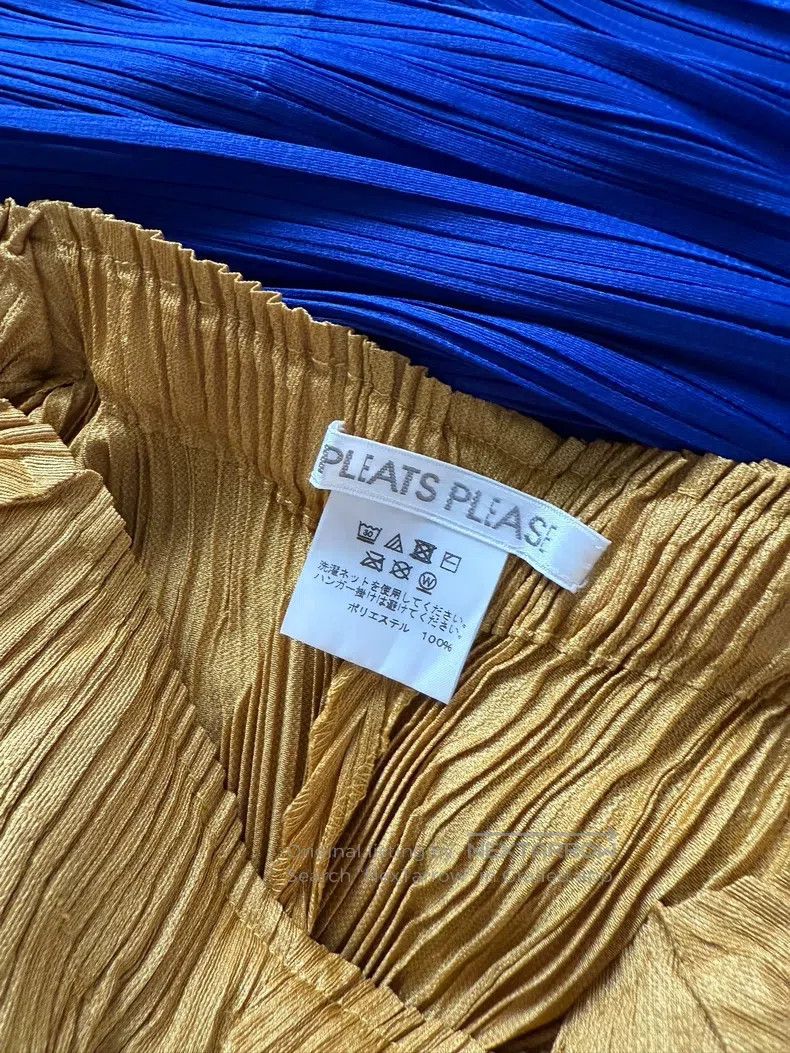 Issey Miyake Issey Miyake size:3 Yellow Pleated Tapered Pants Size 31" - 2 Thumbnail