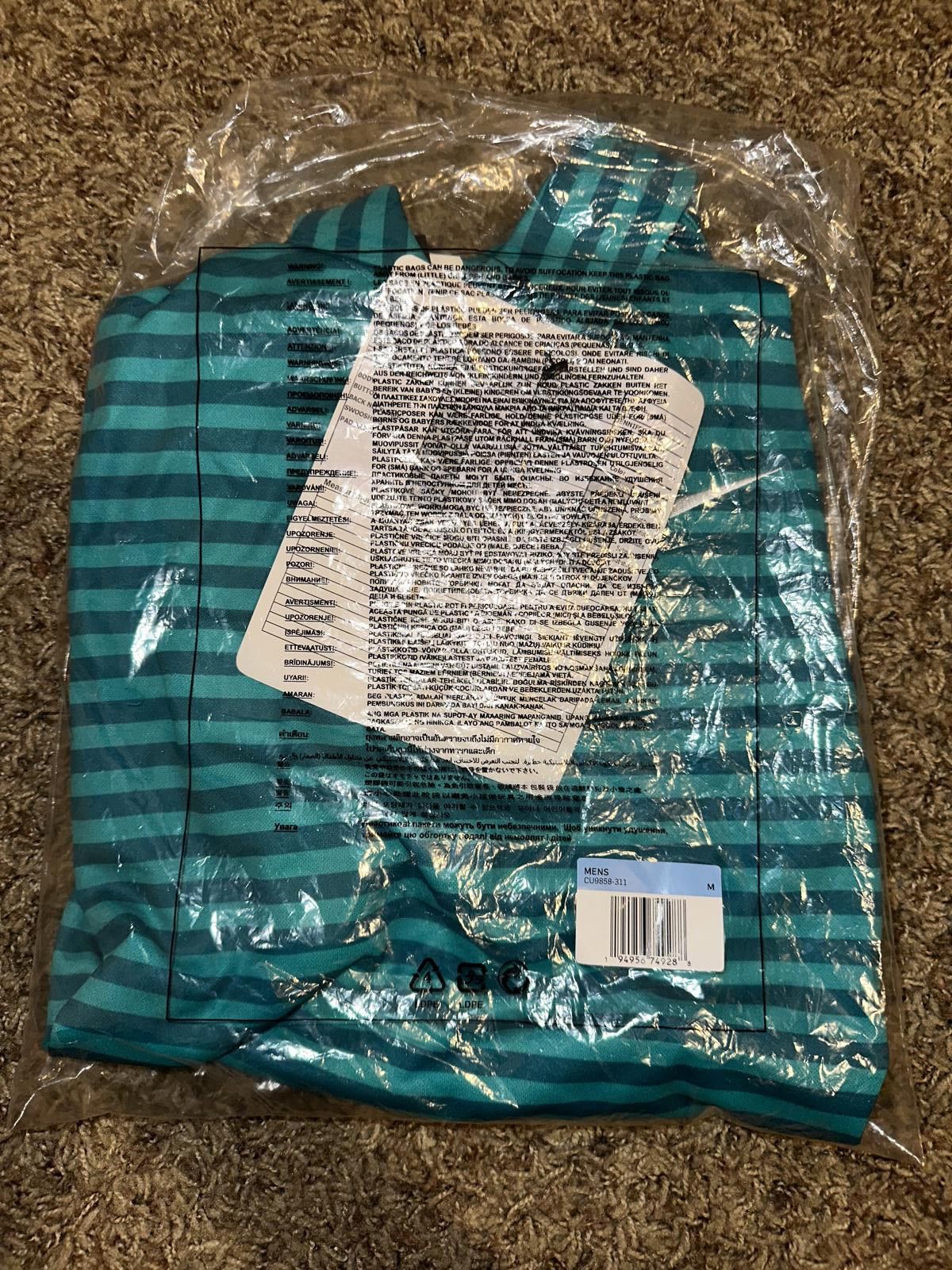 Nike Nike Men's Dry Essential Teal Stripe Golf Polo Shirt Sample Size US M / EU 48-50 / 2 - 11 Thumbnail