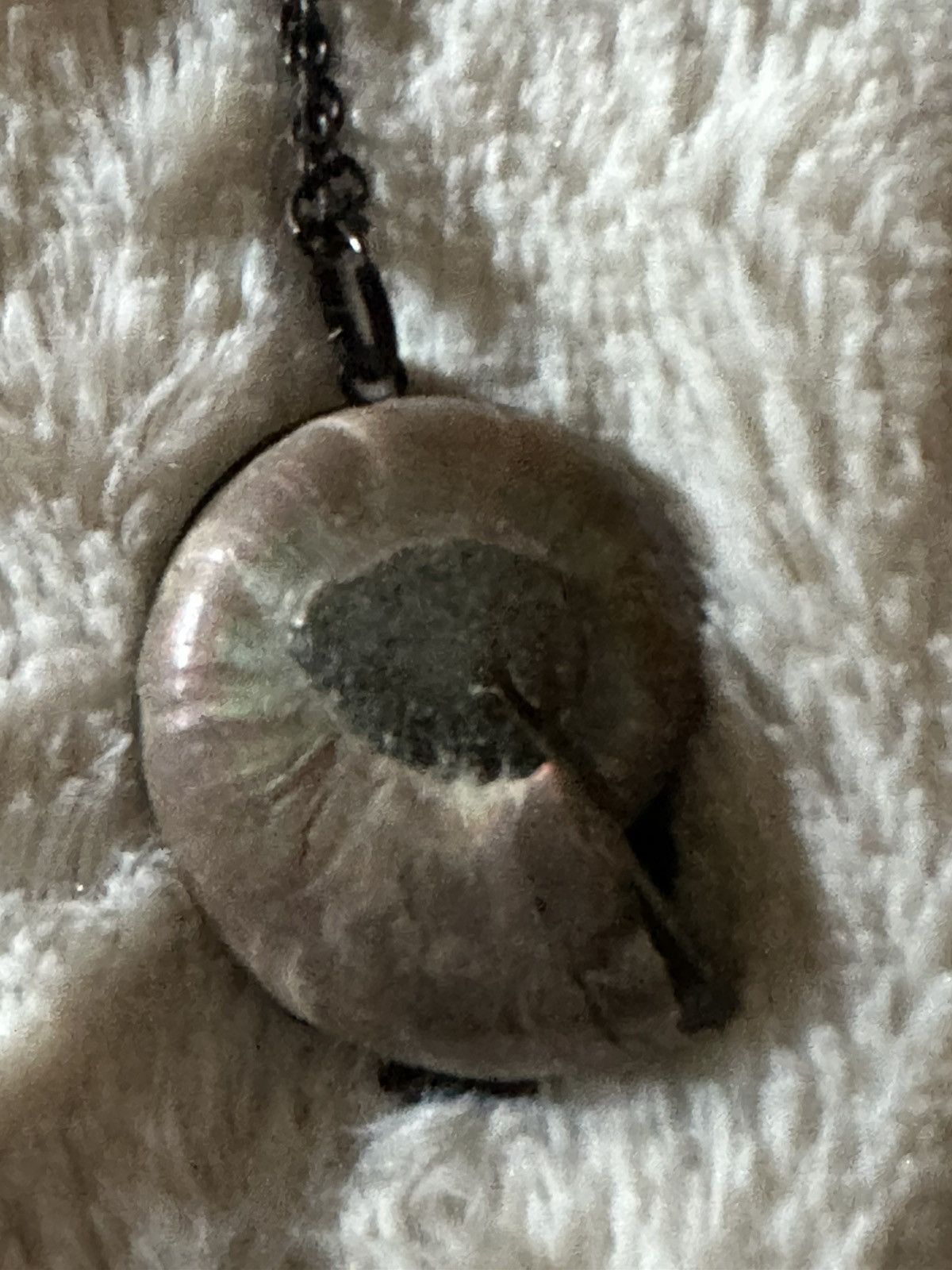 Handmade Ammonite Fossil Stealie Necklace Size ONE SIZE - 2 Thumbnail