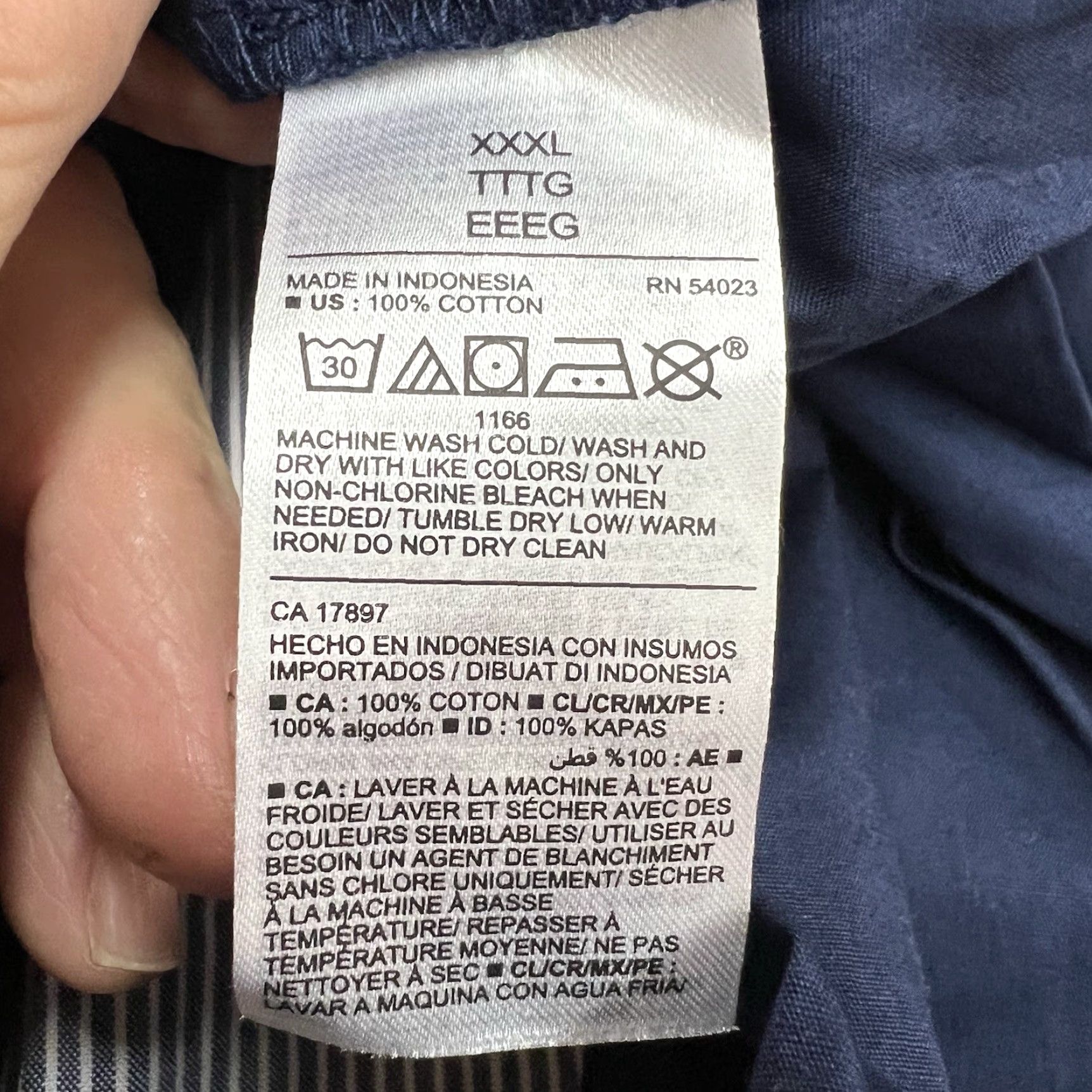 Old Navy Old Navy Button-Up Shirt Mens 3XL Regular Big & Tall Blue Cotton Chest Pocket Long Sleeve Button-Down Collared Shirt Size US XXL / EU 58 / 5 - 5 Thumbnail
