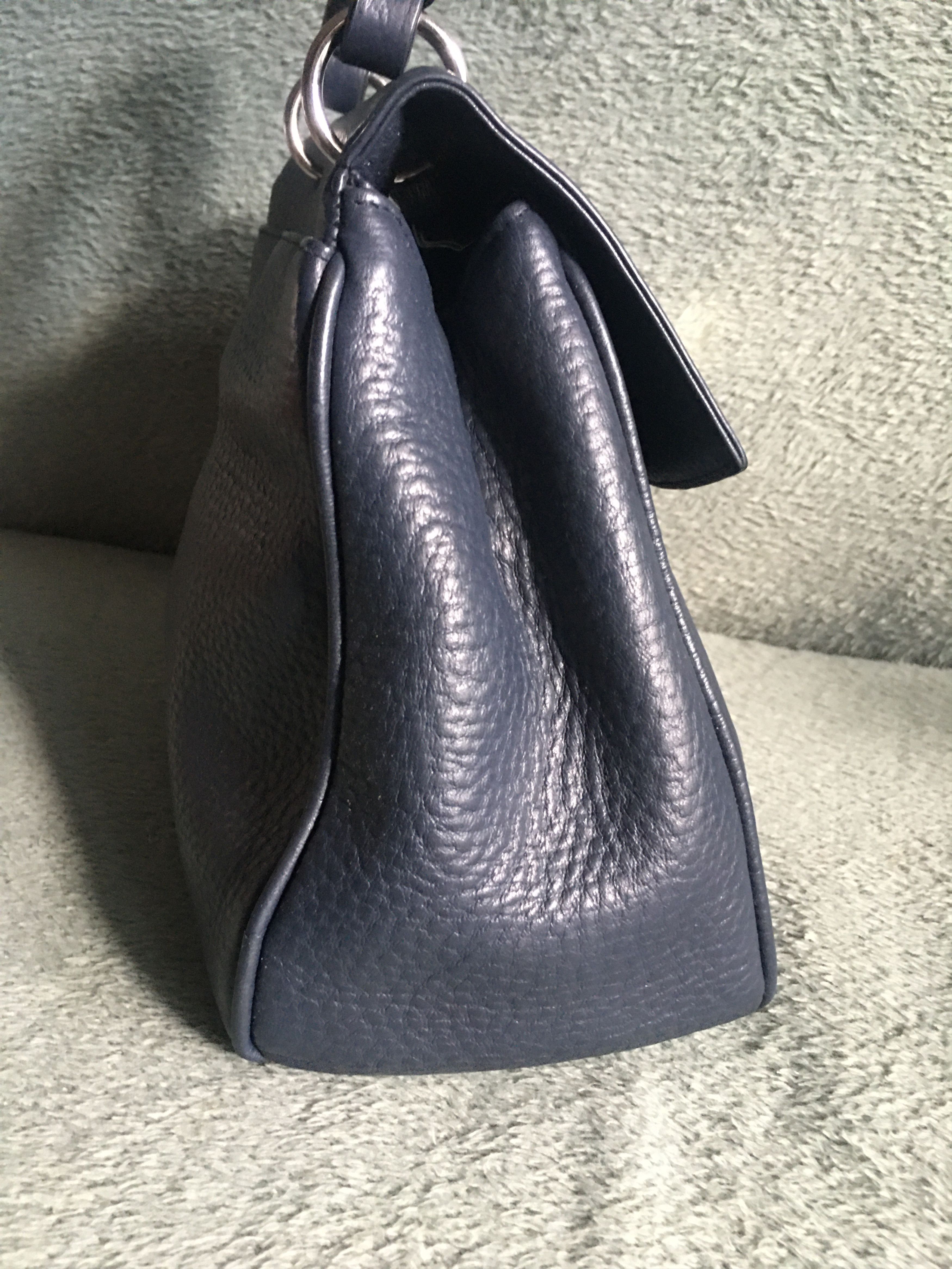 Bogner Bogner Blue Leather Bag Handbag Size ONE SIZE - 4 Thumbnail