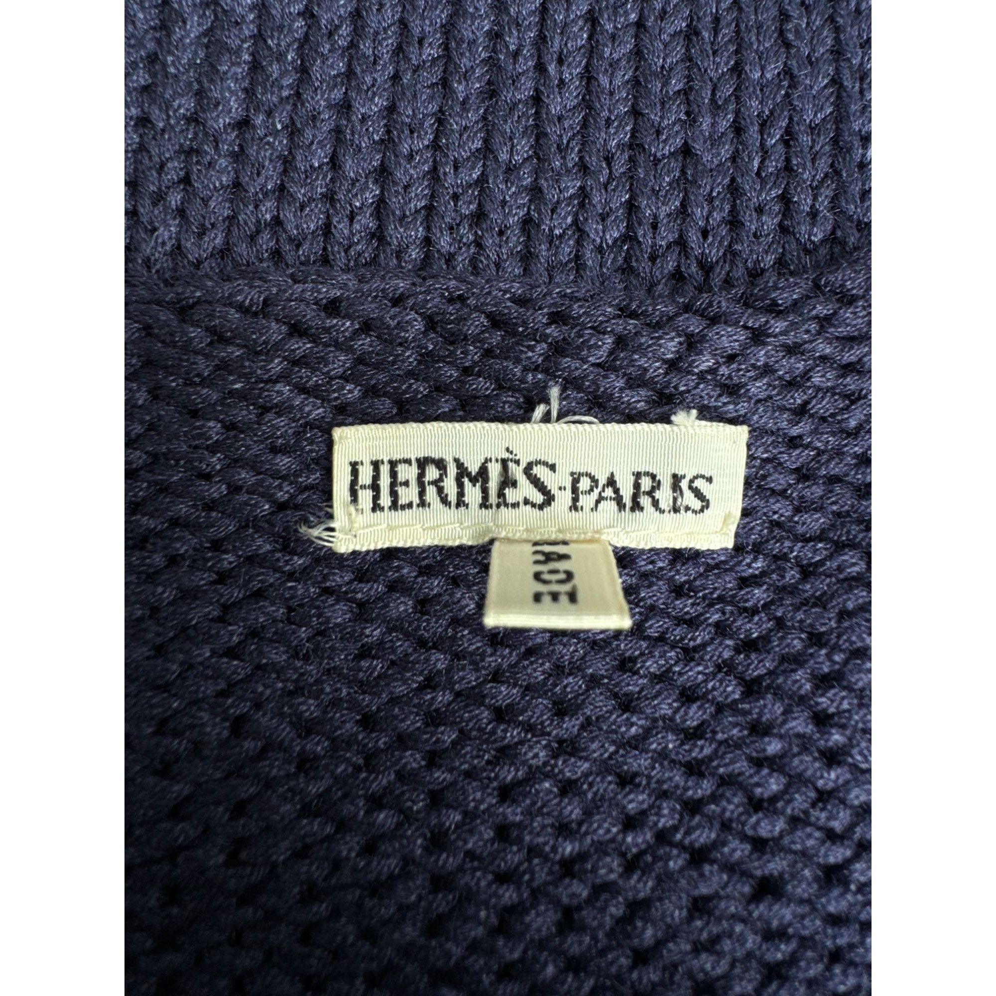 Hermes Martin Margiela Navy Silk Knitted Sleeveless Top Size S / US 4 / IT 40 - 5 Thumbnail