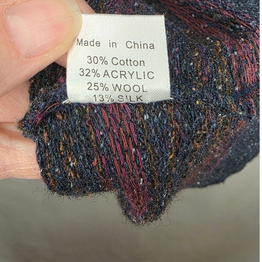 Other Lenor Romano Wool, Silk Cotton Blend Multi Colored Sweater Size US XL / EU 56 / 4 - 9 Thumbnail