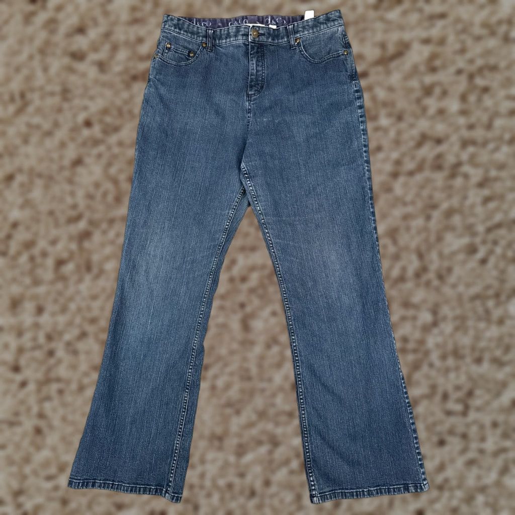 Vintage VINTAGE D&Co Womens Jeans Boots Cut High Waist Denim 14 Blue Cotton Blend 32x29 Size 36" / US 14 / IT 50 - 1 Thumbnail