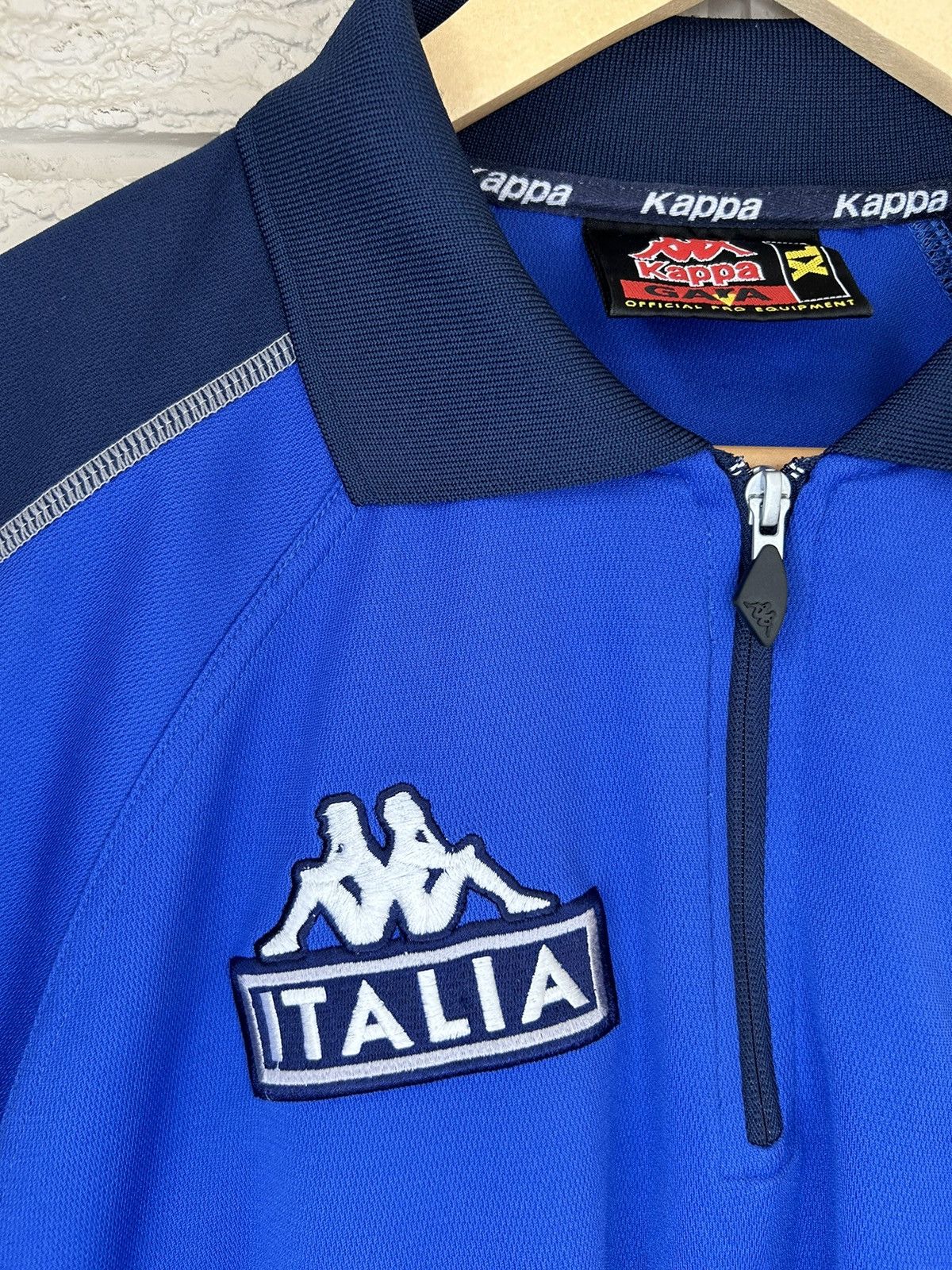 Kappa × Vintage Vintage 90s Kappa Italy Long Sleeve Soccer Jersey RARE Size US XL / EU 56 / 4 - 3 Thumbnail