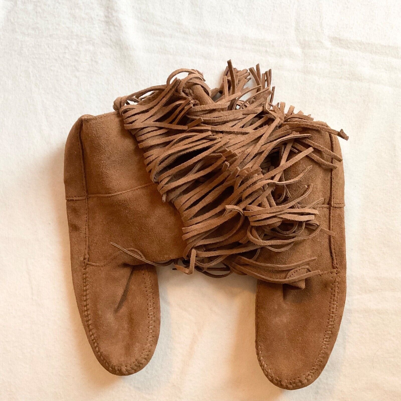 Minnetonka Minnetonka brown suede leather Double Fringe boots SZ10 Size US 10 / IT 40 - 2 Thumbnail