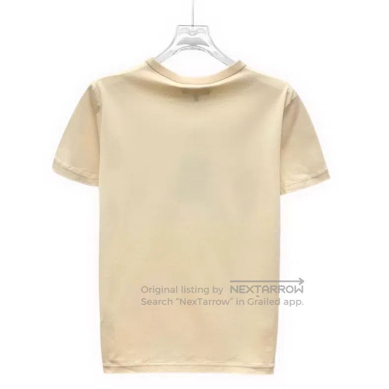 Loro Piana Loro Piana Pale Yellow Logo Embroidered Cotton Crew Neck S Size S / US 4 / IT 40 - 2 Thumbnail