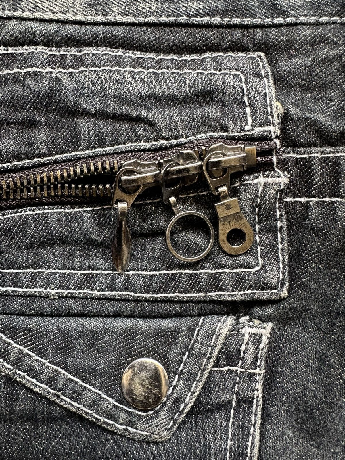 semanticdesign Early 00's Semanticdesign - J-rock whiskered jeans Size US 30 / EU 46 - 24 Thumbnail