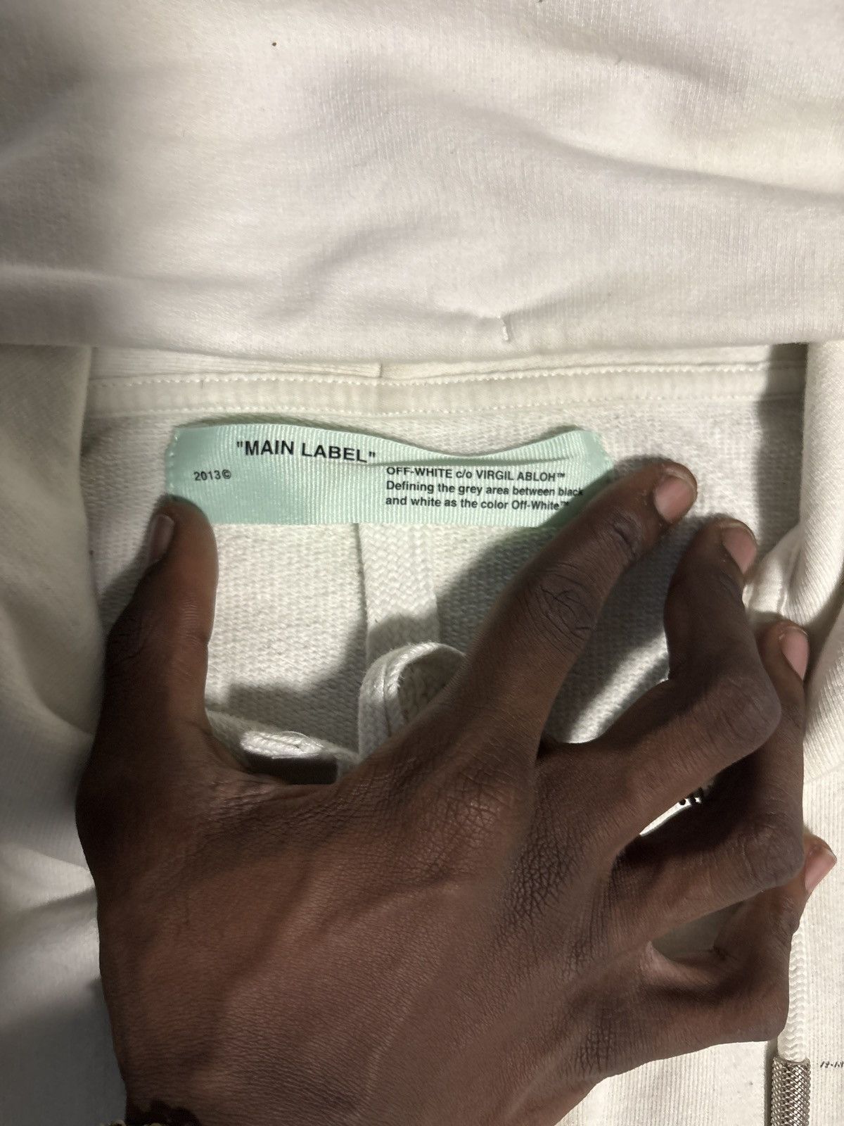Off-White Off-White Diag Multicolour Zipped Hoodie 'White' Size US S / EU 44-46 / 1 - 6 Thumbnail