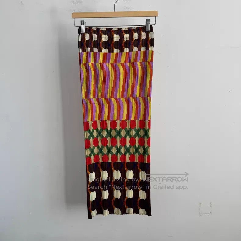 Issey Miyake Issey Miyake size:3 Color Block Skirt Size 22" - 1 Thumbnail