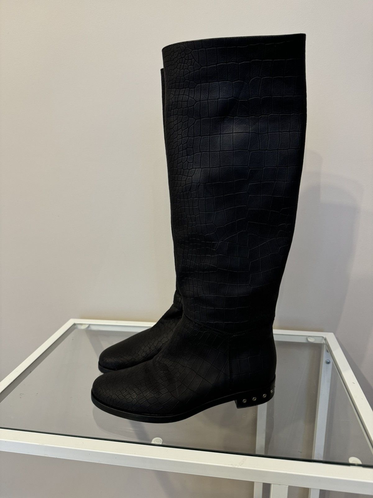 Lanvin Lanvin made in Italy leather crocodile style boots luxury Size US 7 / IT 37 - 1 Thumbnail